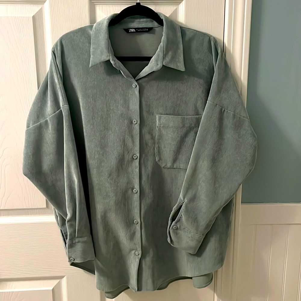zara button-up